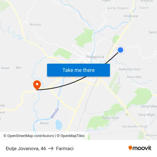 Đulje Jovanova, 46 to Farmaci map
