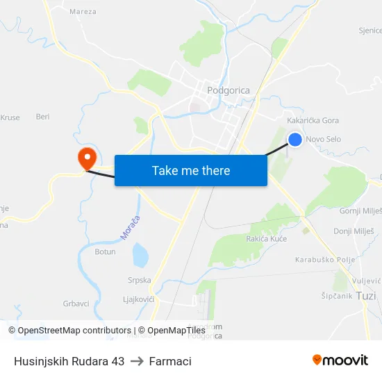 Husinjskih Rudara 43 to Farmaci map