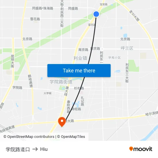 College Road Junction to Hiu map