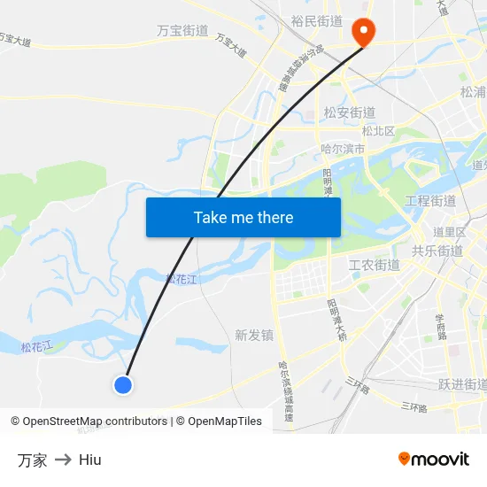 Wan Jia to Hiu map