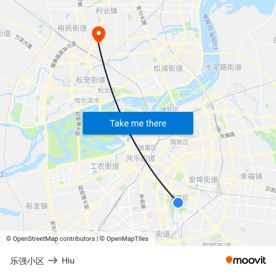 Leqiang Community to Hiu map