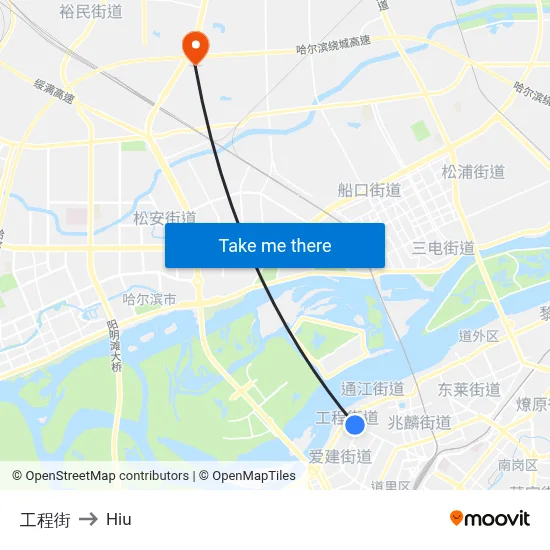 Engineering Street to Hiu map