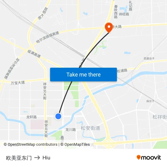 Oumeiya East Gate to Hiu map