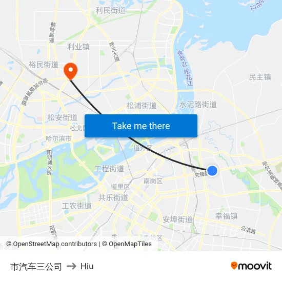 City Bus Company No.3 to Hiu map