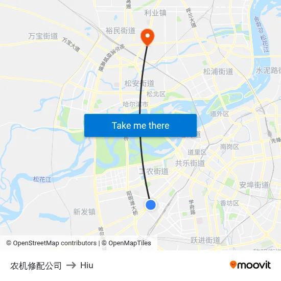 Agricultural Machinery Repair Company to Hiu map