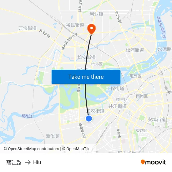 Lijiang Road to Hiu map