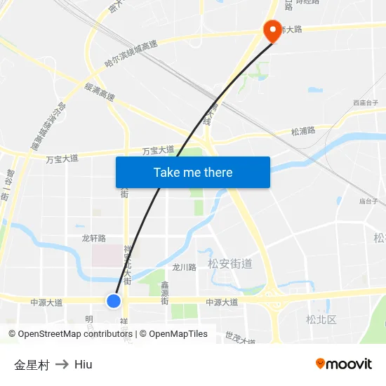 Jinxing Village to Hiu map