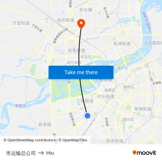 City Transport Corporation to Hiu map