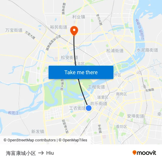Haifukang City Community to Hiu map