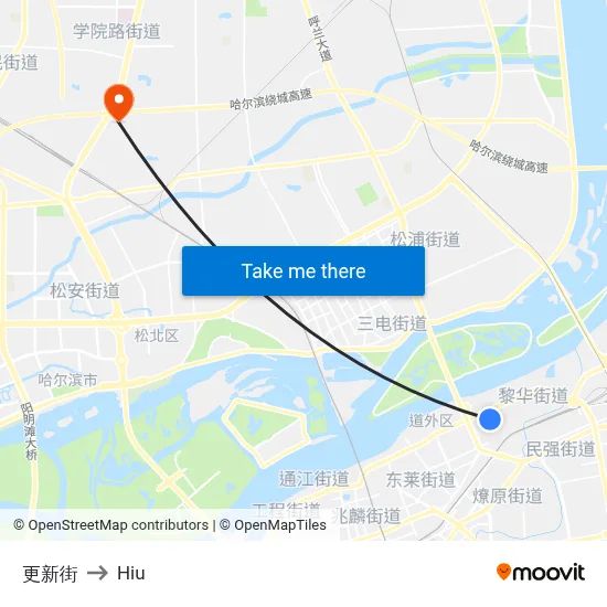 更新街 to Hiu map