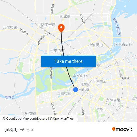 Hesong Street to Hiu map