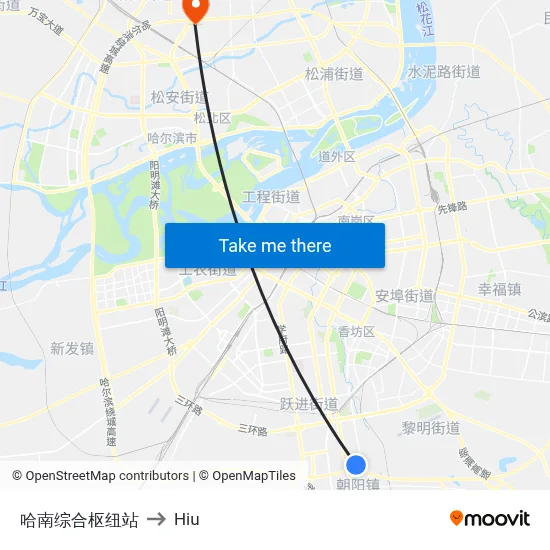 Hanan Transit Hub Station to Hiu map