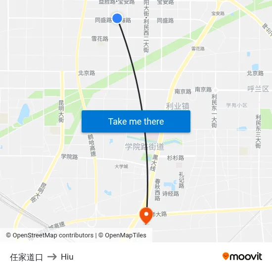 Renjia Intersection to Hiu map