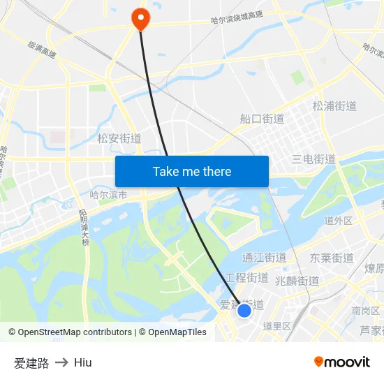 Aijian Road to Hiu map