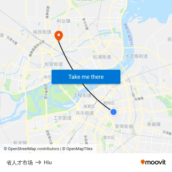Provincial Talent Market to Hiu map