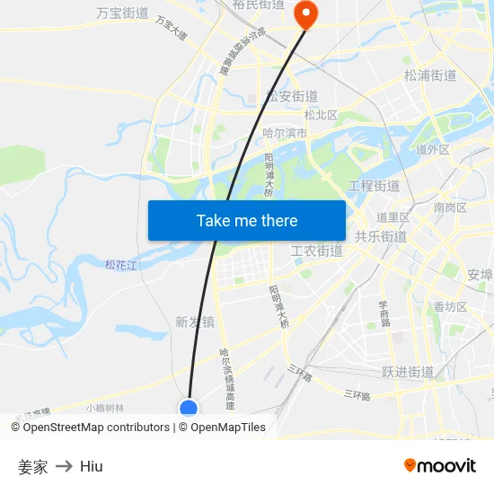 Jiang Family to Hiu map