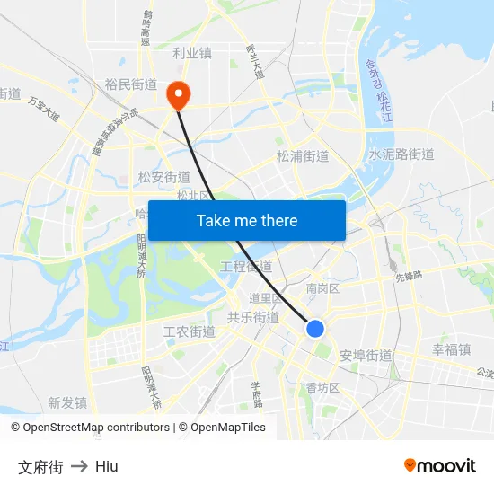 Wenfu Street to Hiu map