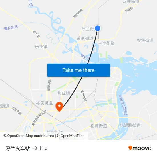 Hulan Railway Station to Hiu map