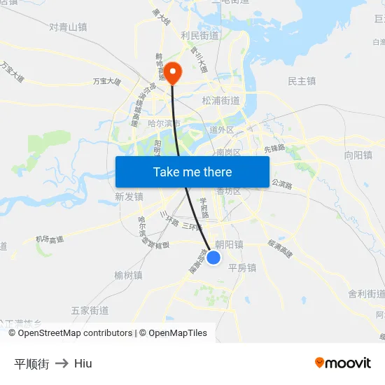 Pingshun Street to Hiu map