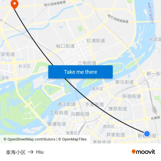 Taihai Community to Hiu map
