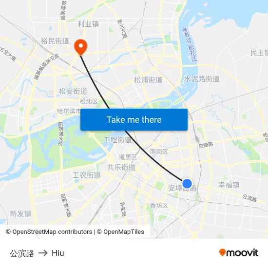 Gongbin Road to Hiu map