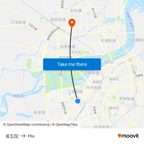 Provincial Hospital No. 5 to Hiu map