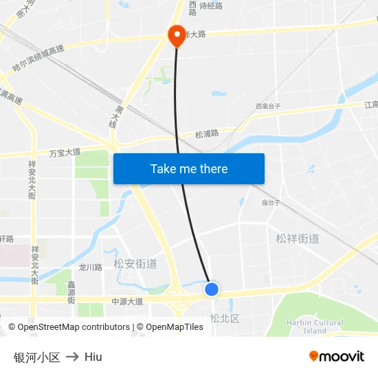 Galaxy Residential Complex to Hiu map