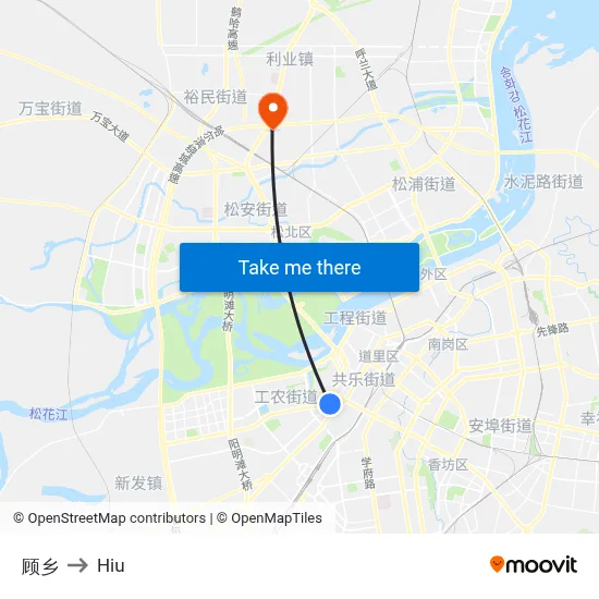 Gu Xiang to Hiu map