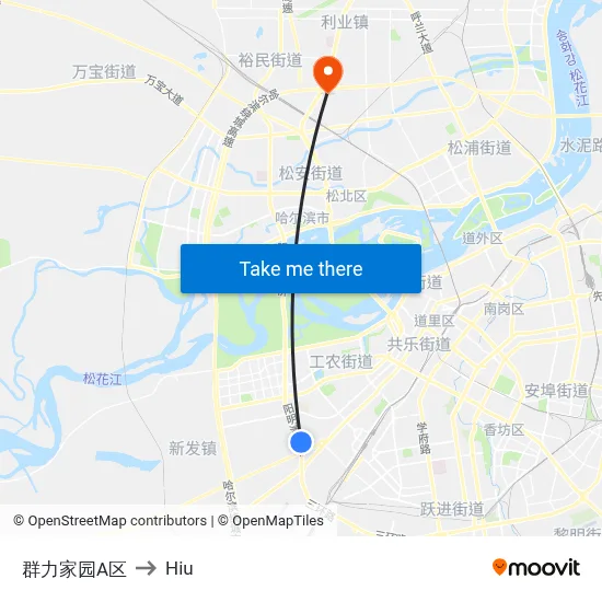 Qunli Garden Section A to Hiu map