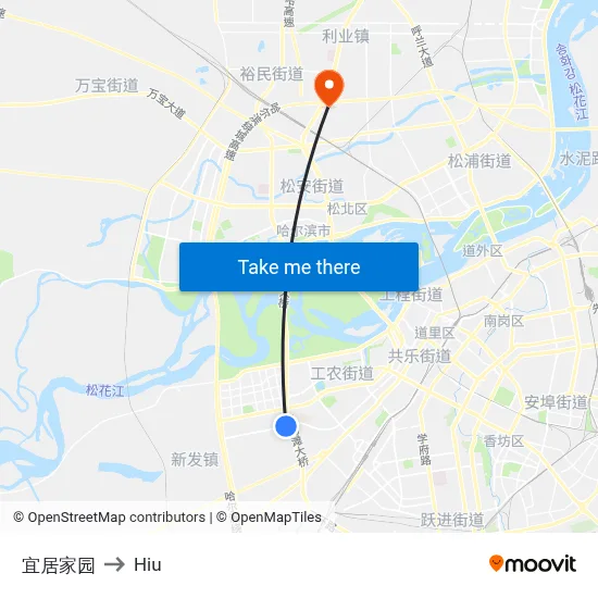 Yiju Homeland to Hiu map