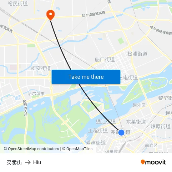 Buy and Sell Street to Hiu map