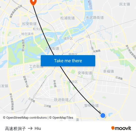 Highway Bridge Underpass to Hiu map