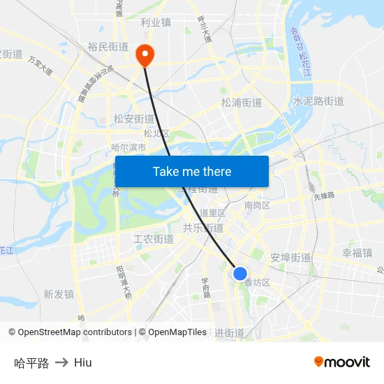 Haping Road to Hiu map