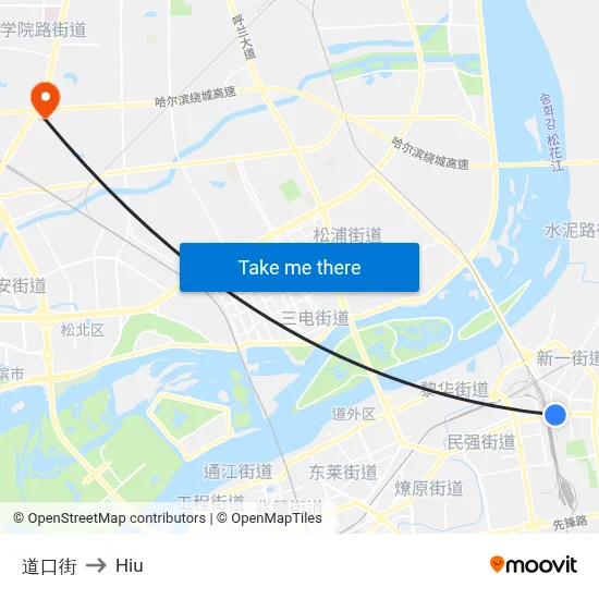Daokou Street to Hiu map