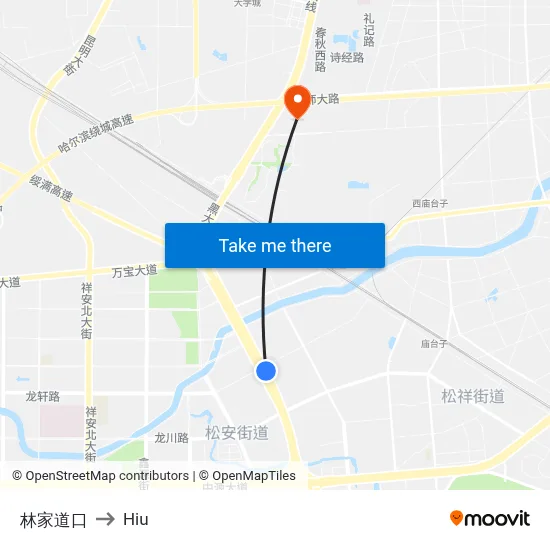 Linjia Intersection to Hiu map
