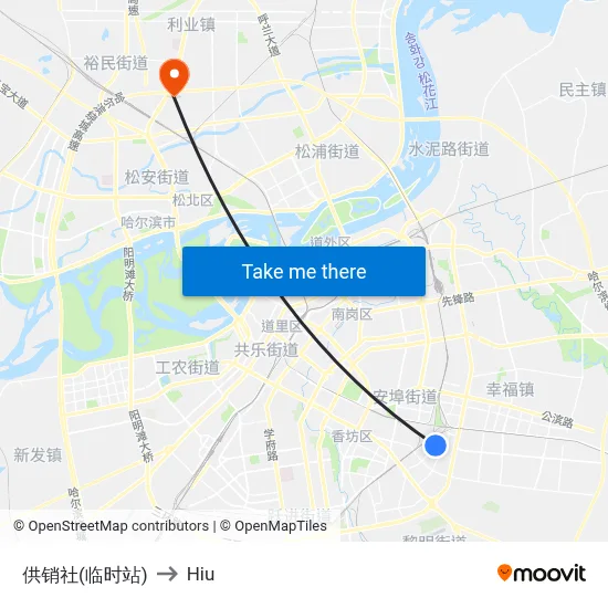 Supply & Marketing Cooperative (Temporary Stop) to Hiu map