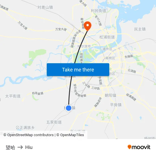 Wang Ha to Hiu map