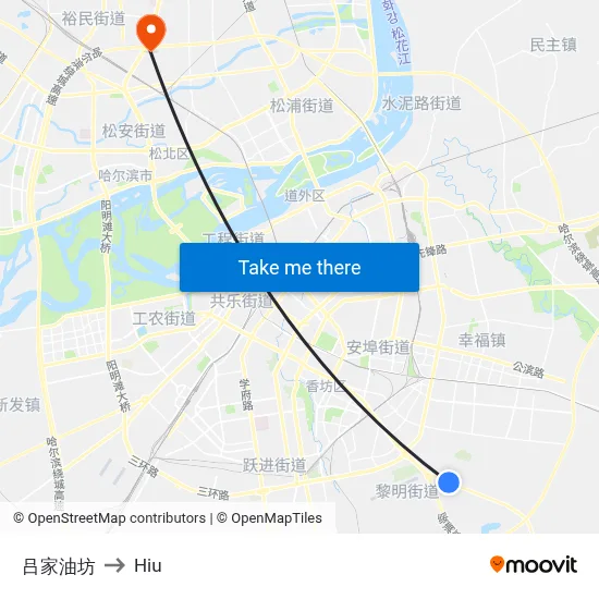 Lujia Oil Mill to Hiu map