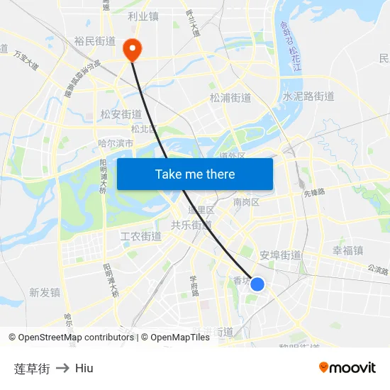Liancao Street to Hiu map