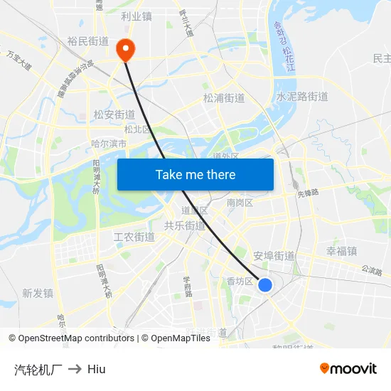 Turbine Factory to Hiu map