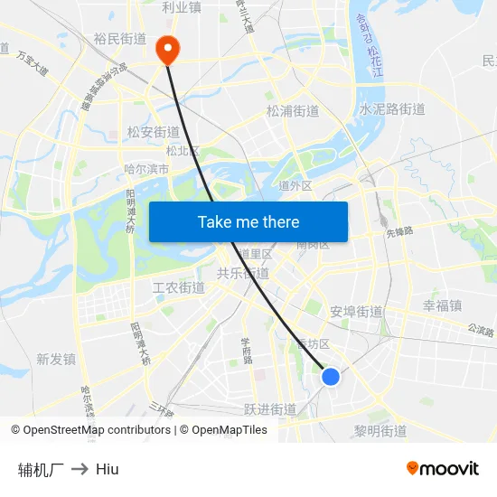 Auxiliary Factory to Hiu map