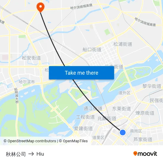 秋林公司 to Hiu map