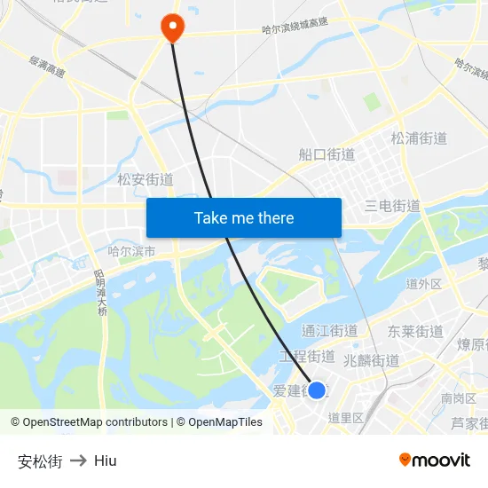 Ansong Street to Hiu map