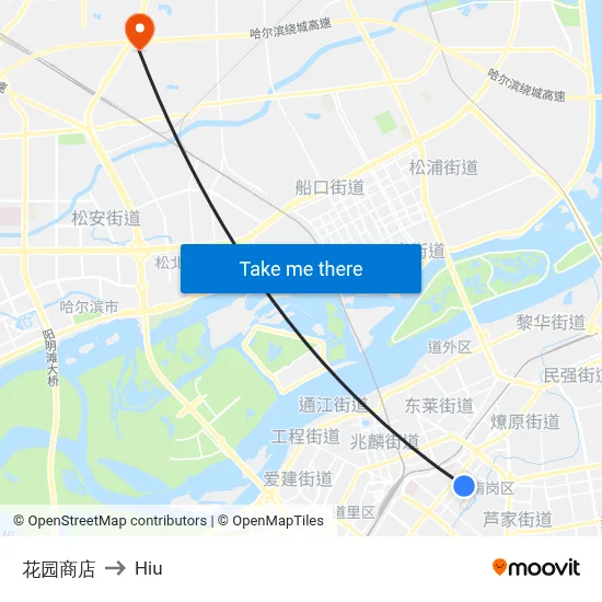 Garden Store to Hiu map