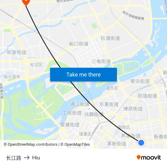 Changjiang Road to Hiu map