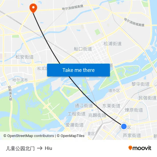 Children's Park North Gate to Hiu map