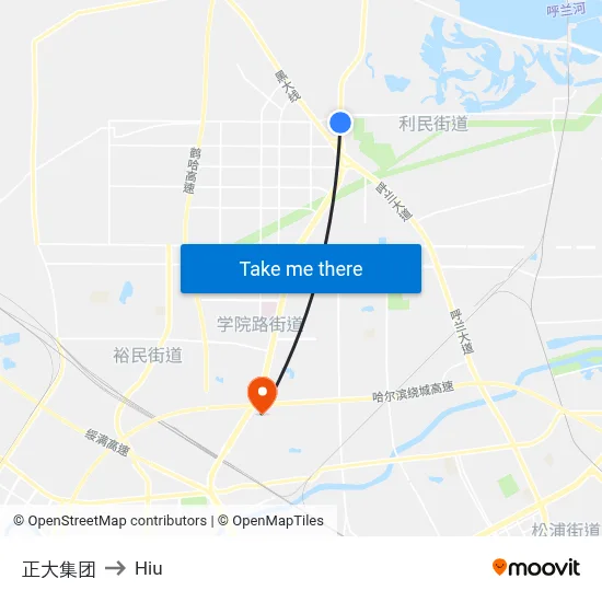 Rongda Group to Hiu map