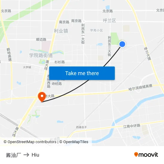 Soy Sauce Factory to Hiu map