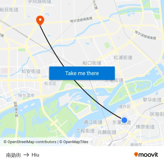 Nanxun Street to Hiu map