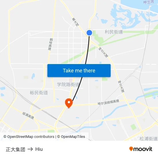 Rongda Group to Hiu map